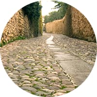 Photo of cobblestone street