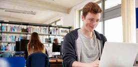 Student on Laptop